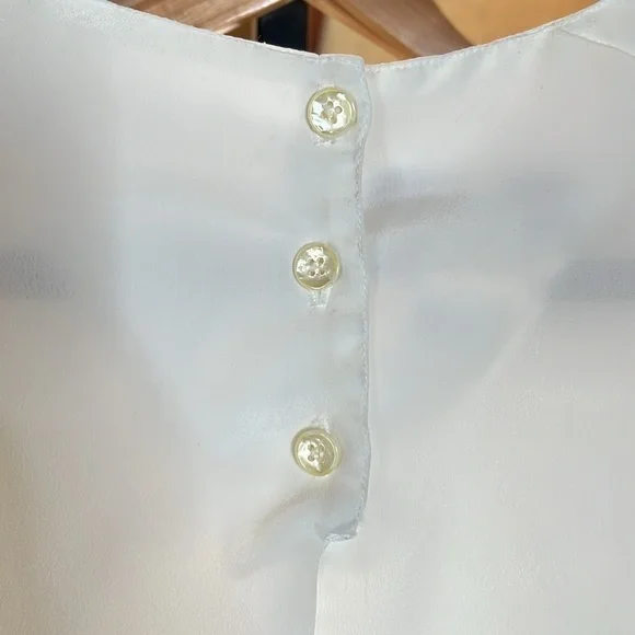 Sarah Taylor Retro Vintage Cream Top Shoulder Pads Size 14 - Picture 5 of 5